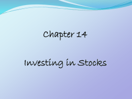 Chapter 14 Investing in Stocks