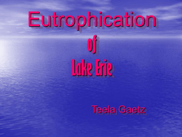 Eutrophication of Lake Erie Teela Gaetz