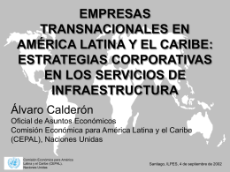 EMPRESAS TRANSNACIONALES EN AMÉRICA LATINA Y EL CARIBE: ESTRATEGIAS CORPORATIVAS