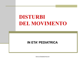 DISTURBI DEL MOVIMENTO IN ETA’ PEDIATRICA Dott.ssa Elisabetta Muccioli
