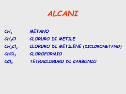 ALCANI CH METANO Cl