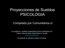 Proyecciones de Sueldos PSICOLOGIA Compilado por Comunitarios.cl
