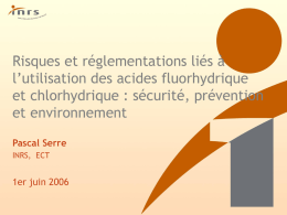 Risques et réglementations liés à l’utilisation des acides fluorhydrique