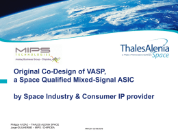 Original Co-Design of VASP, a Space Qualified Mixed-Signal ASIC