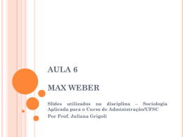 AULA 6 MAX WEBER