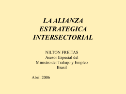 LA ALIANZA ESTRATEGICA INTERSECTORIAL NILTON FREITAS