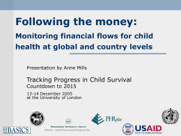 Following the money: Monitoring financial flows for child