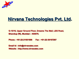 . Nirvana Technologies Pvt. Ltd