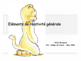 Eléments de relativité générale Alain Bouquet