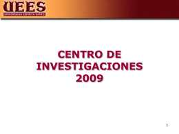 CENTRO DE INVESTIGACIONES 2009 1