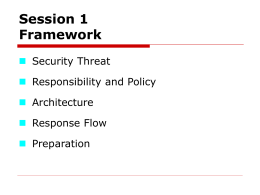 Session 1 Framework  Security Threat