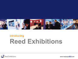 Reed Exhibitions Introducing www.reedexpo .com