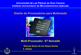 Multi-Procesador  ST Nomadik Diseño de Procesadores para Multimedia