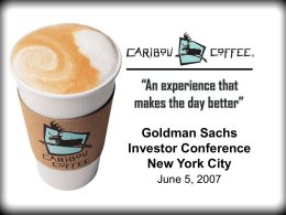 Goldman Sachs Investor Conference New York City June 5, 2007