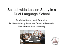 School-wide Lesson Study in a Dual Language School