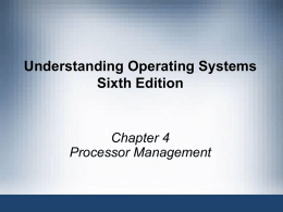 Understanding Operating Systems Sixth Edition Chapter 4 Processor Management