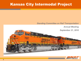 Kansas City Intermodal Project Standing Committee on Rail Transportation Annual Meeting