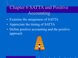 Chapter 6 SATTA and Positive Accounting