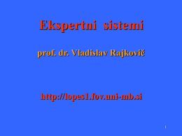 Ekspertni  sistemi prof. dr. Vladislav Rajkovič -mb.si 1