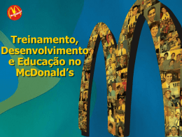 Treinamento, Desenvolvimento e Educação no McDonald’s