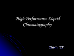 High Performance Liquid Chromatography Chem. 331
