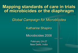 Mapping standards of care in trials of microbicides or the diaphragm