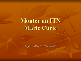 Monter un ITN Marie Curie Stephane AYMARD, PCN Mobilité