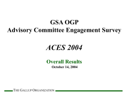 ACES 2004 GSA OGP Advisory Committee Engagement Survey Overall Results