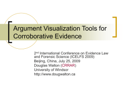 Argument Visualization Tools for Corroborative Evidence