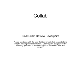 Collab Final Exam Review Powerpoint