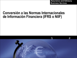 !t # Conversión a las Normas Internacionales de Información Financiera (IFRS o NIIF)