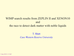 WIMP search results from ZEPLIN II and XENON10 and T. Shutt
