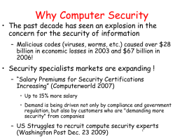 Why Computer Security concern for the security of information