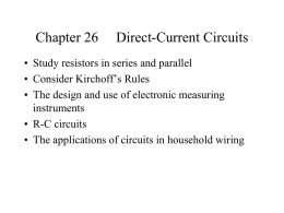 Chapter 26     Direct-Current Circuits