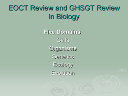 EOCT Review and GHSGT Review in Biology Five Domains Cells