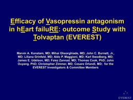 Efficacy of Vasopressin antagonism in hEart failuRE: outcome Study with Tolvaptan (EVEREST)