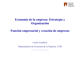 Economía de la empresa: Estrategia y Organización Carlos Guallarte