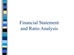 Financial Statement and Ratio Analysis