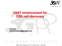 USAT enhancement for CSG cell discovery Gemalto