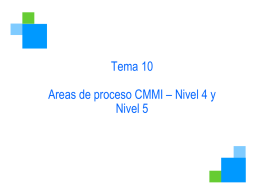 Tema 10 Areas de proceso CMMI – Nivel 4 y Nivel 5