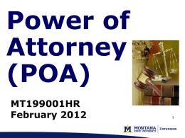 Power of Attorney (POA) MT199001HR