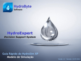 HydroByte HydroExpert Guia Rápido do HydroSim XP Modelo de Simulação