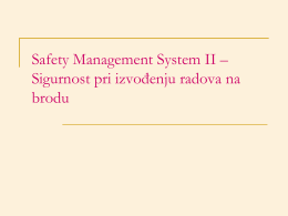 Safety Management System II – Sigurnost pri izvođenju radova na brodu