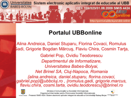 Portalul UBBonline