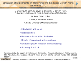 Simulation of Experiments on Transverse rms-Emittance Growth Along an Alvarez DTL