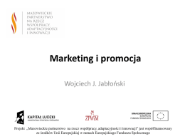 Marketing i promocja Wojciech J. Jabłoński