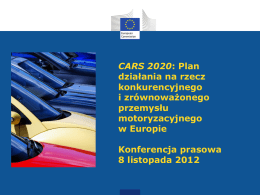 CARS 2020 działania na rzecz konkurencyjnego i zrównoważonego