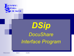 DSip S DocuShare Interface Program