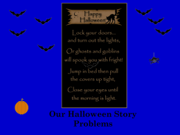 Our Halloween Story Problems
