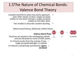 1.5The Nature of Chemical Bonds: Valence Bond Theory